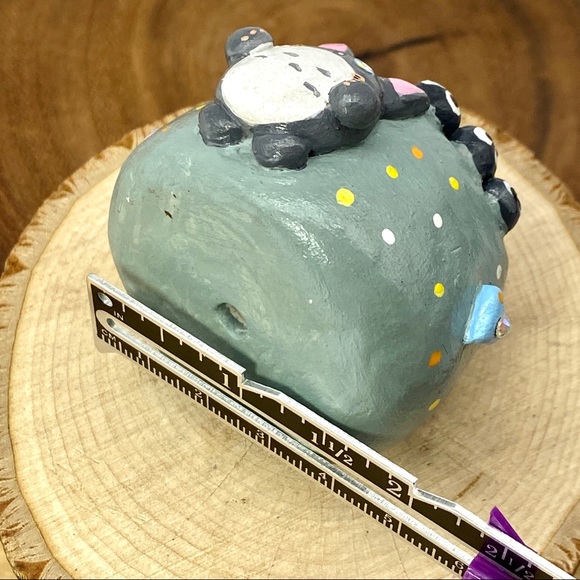 TOTORO HANDMADE CLAY MINI SUCCULENT GRAY PLANTER FLOWER POT WITH DRAIN HOLE VASE - Picture 5 of 5